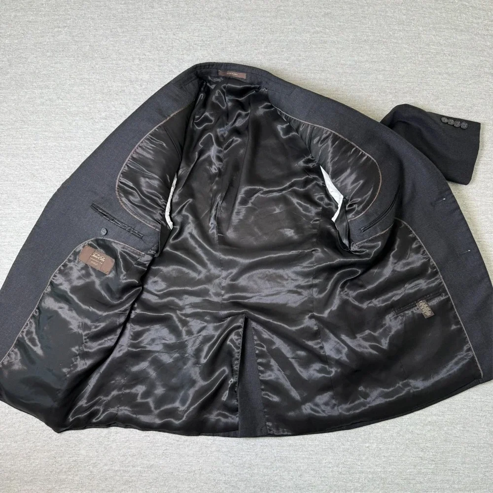 Tasso Elba Men's Sport Coat Blazer Size 40S Black / Dark Charcoal Wool Macy's‎